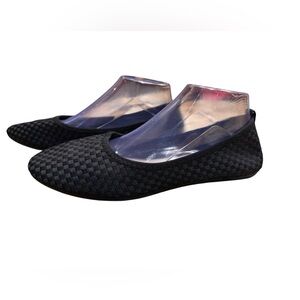 Danskin Women’s Size 8 Black Woven Texture Ballet Flats NWOT